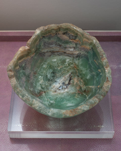 CONTEMPORARY FREE FORM FLUORITE BOWL