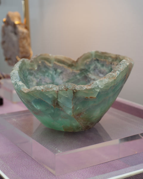 CONTEMPORARY FREE FORM FLUORITE BOWL