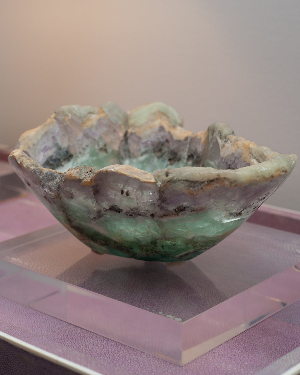 CONTEMPORARY FREE FORM FLUORITE BOWL