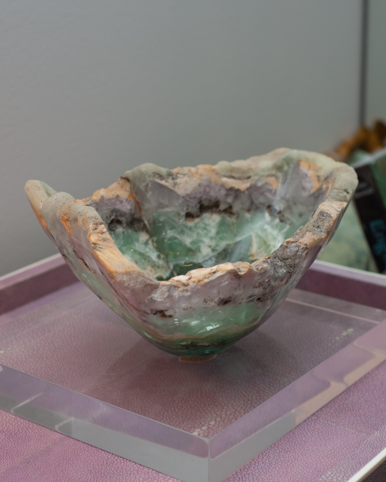 CONTEMPORARY FREE FORM FLUORITE BOWL
