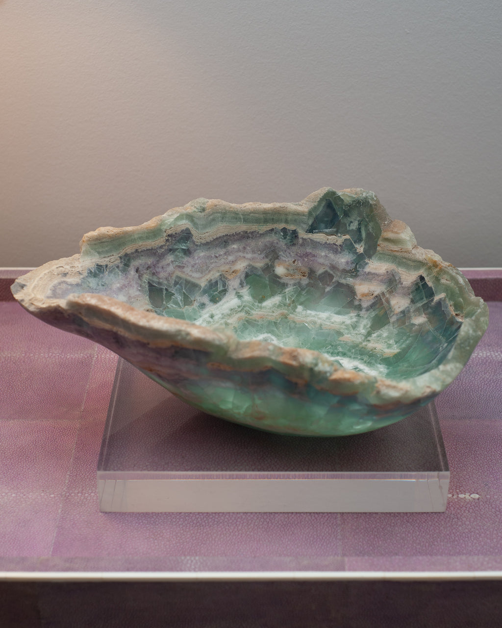 CONTEMPORARY FREE FORM FLUORITE BOWL