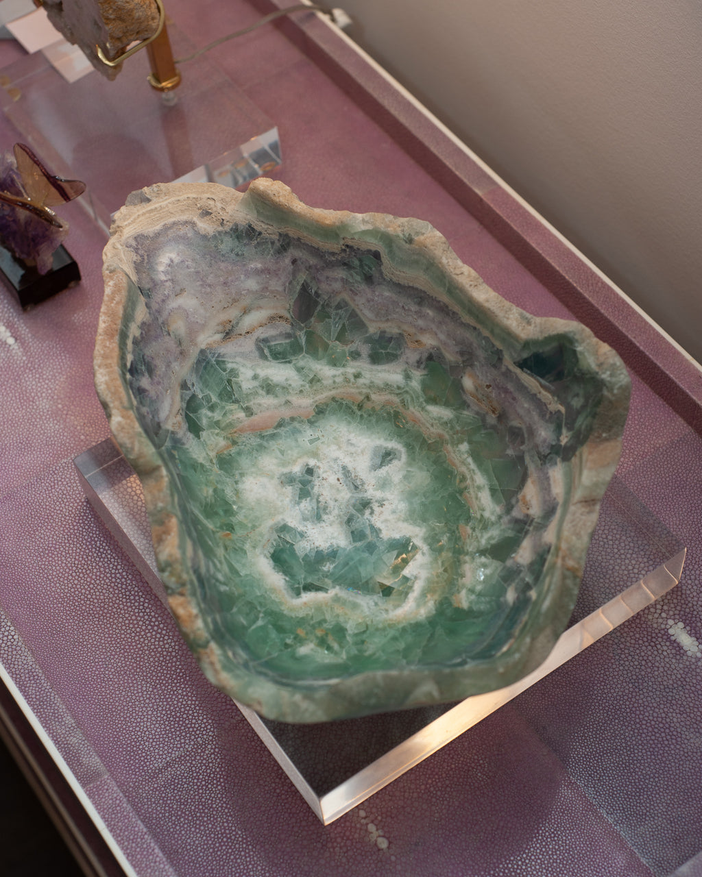 CONTEMPORARY FREE FORM FLUORITE BOWL