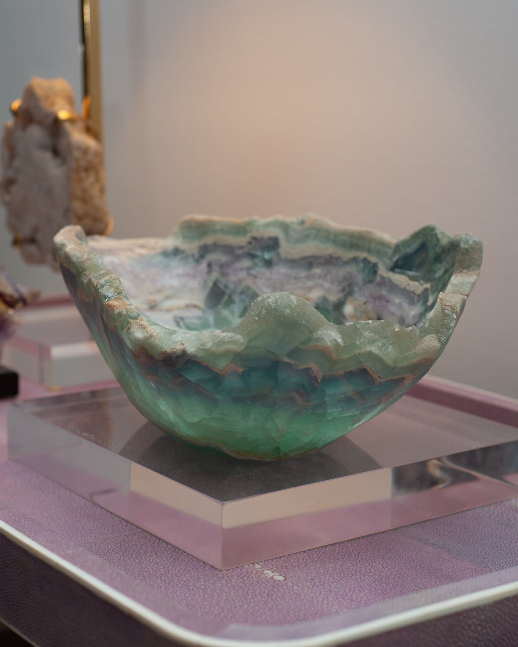 CONTEMPORARY FREE FORM FLUORITE BOWL
