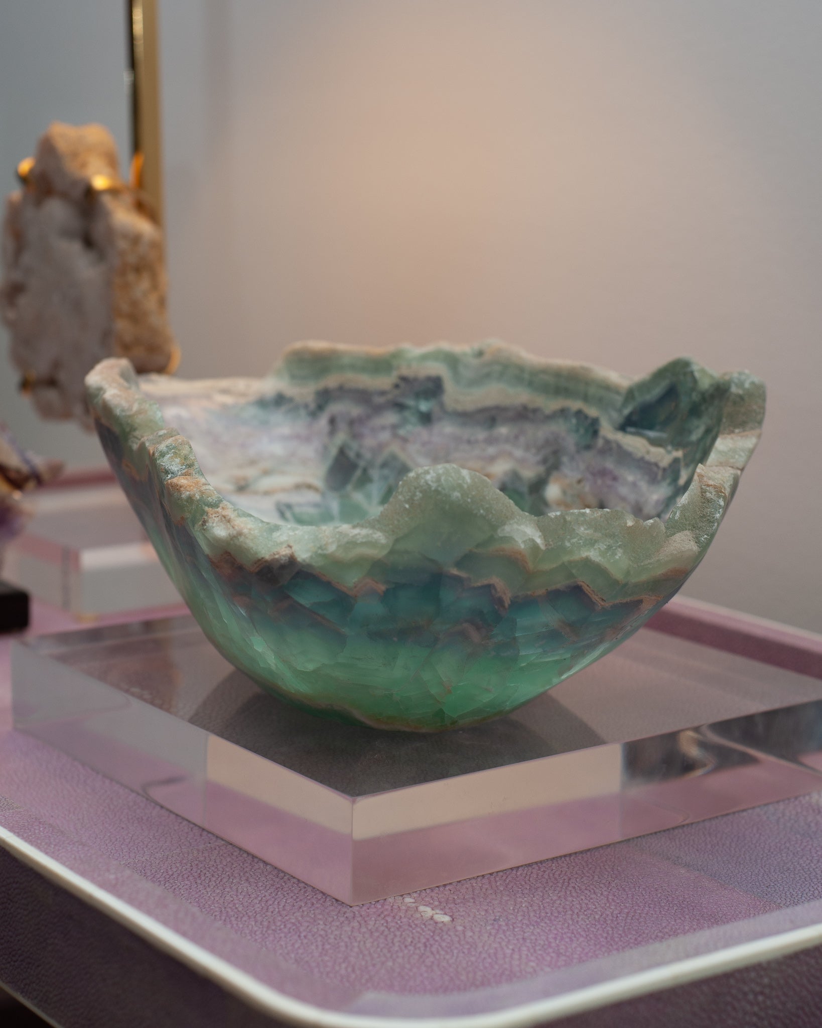 CONTEMPORARY FREE FORM FLUORITE BOWL
