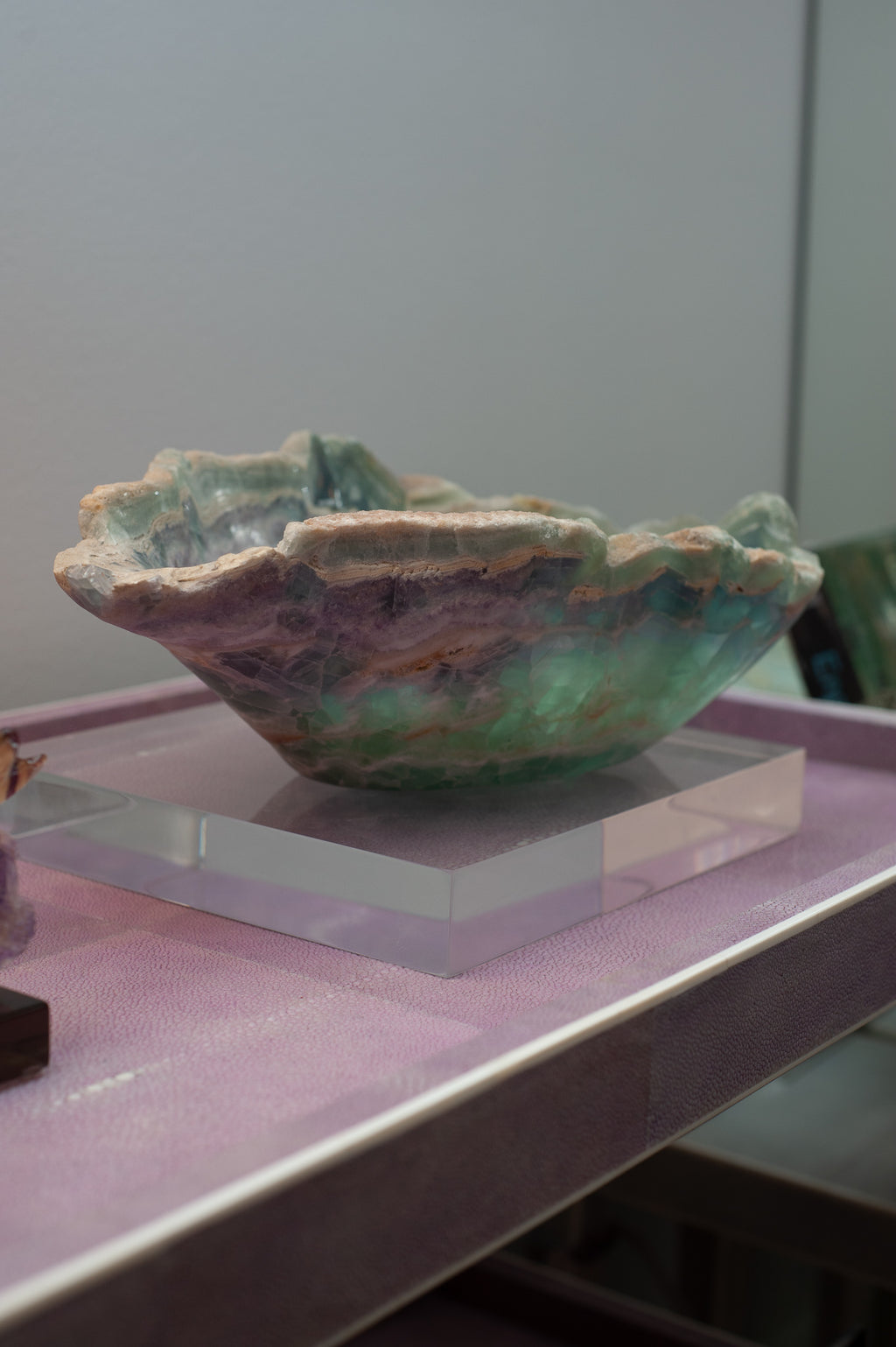 CONTEMPORARY FREE FORM FLUORITE BOWL