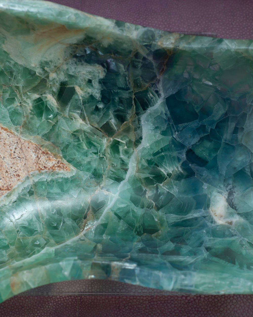 CONTEMPORARY LARGE FREE FORM FLUORITE BOWL