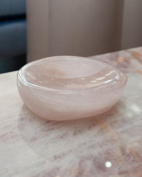 CONTEMPORARY ROSE QUARTZ BOWL