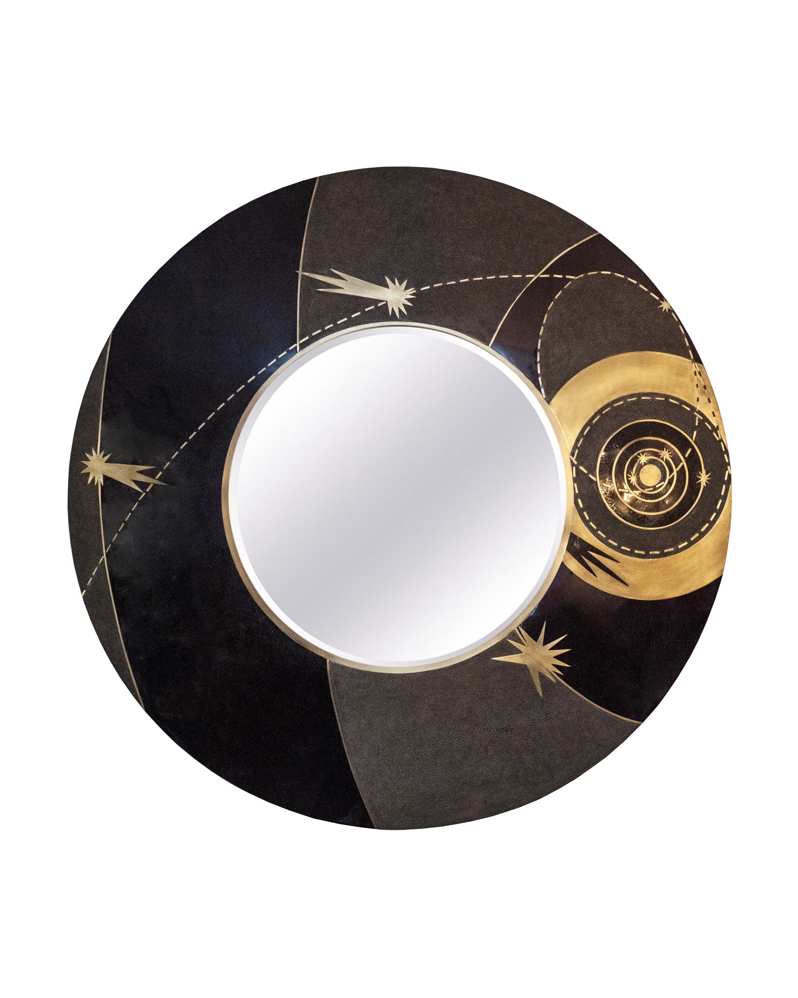 CONTEMPORARY KIFU PARIS SHAGREEN CONSTELLATION MIRROR