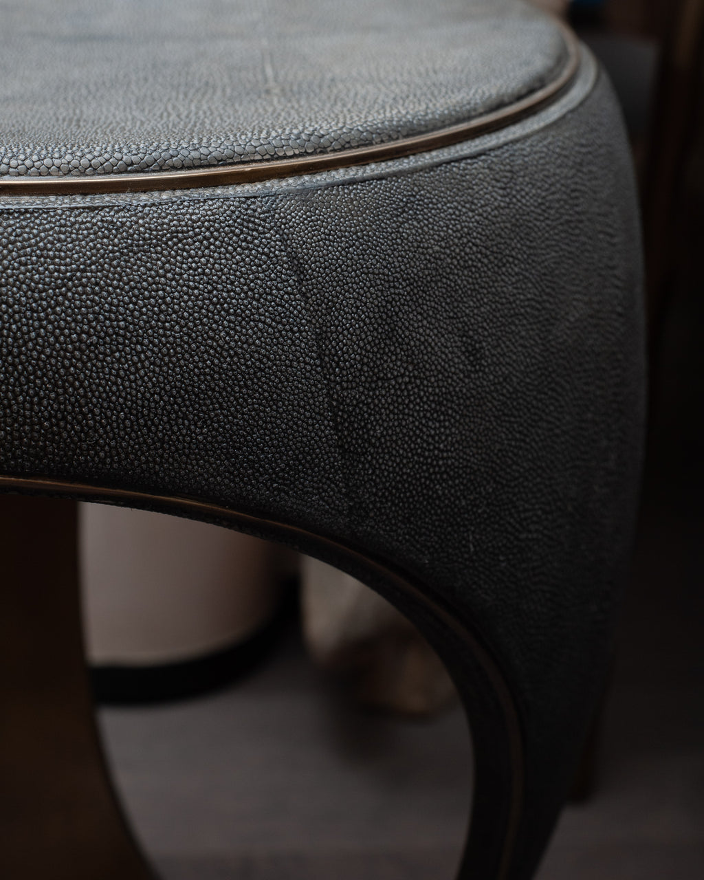 CONTEMPORARY R&Y AUGOUSTI SHAGREEN RING STOOL / SIDE TABLE