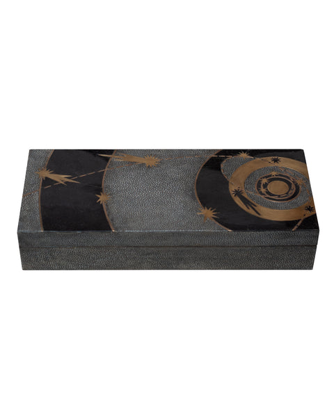 CONTEMPORARY KIFU PARIS SHAGREEN CONSTELLATION BOX WITH INLAY