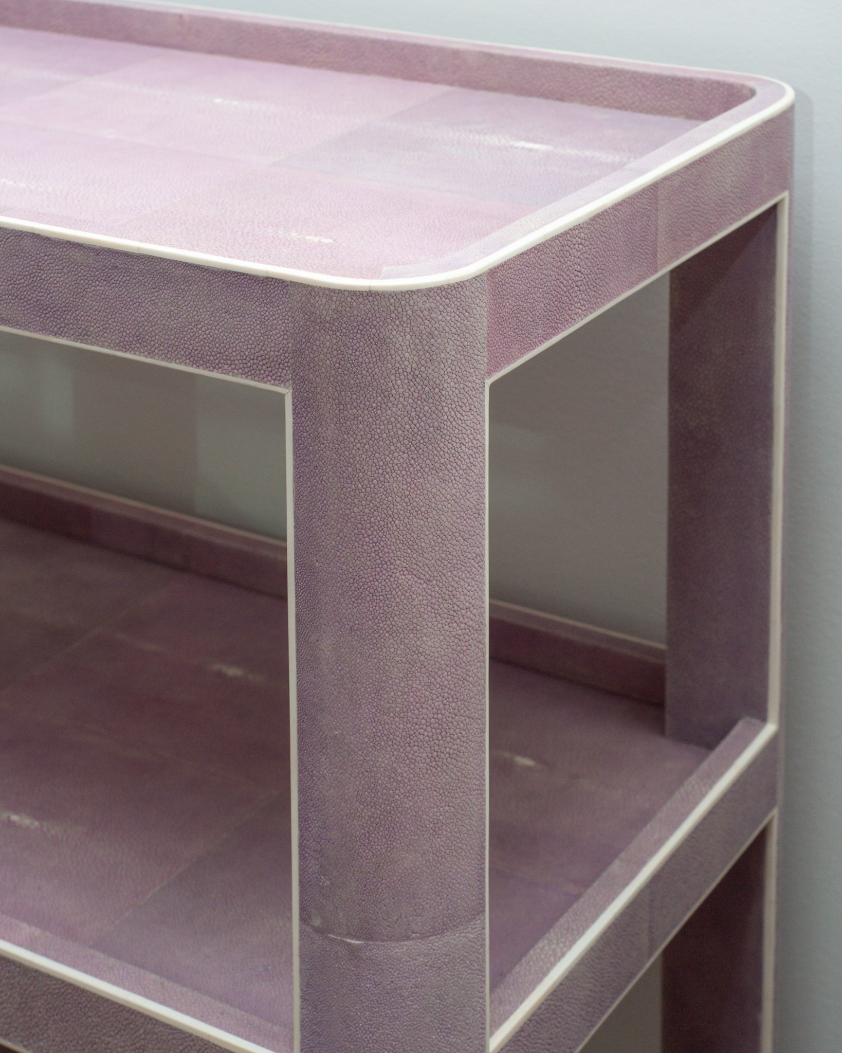 LARGE SHAGREEN LAVENDER BAR CART