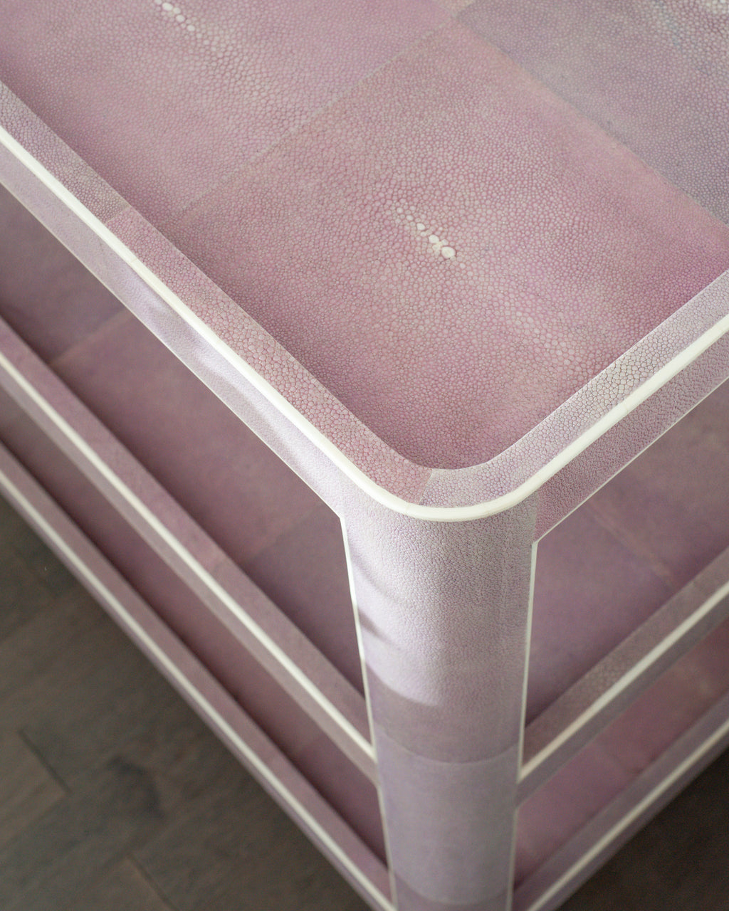 LARGE SHAGREEN LAVENDER BAR CART