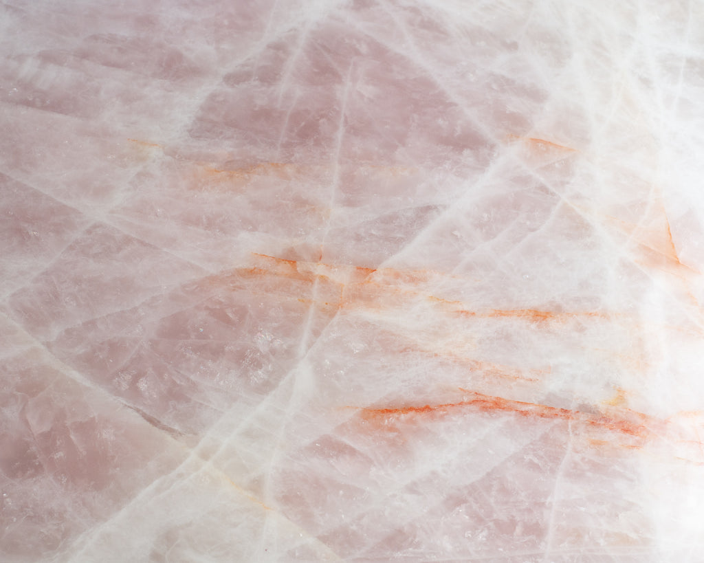 STUDIO MAISON NURITA ROSE QUARTZ & BRASS COFFEE TABLE