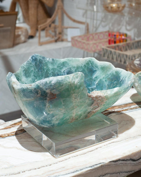 CONTEMPORARY FREE FORM FLUORITE BOWL