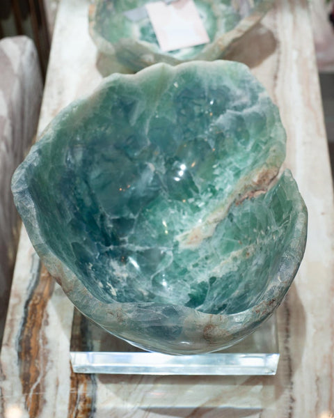 CONTEMPORARY FREE FORM FLUORITE BOWL