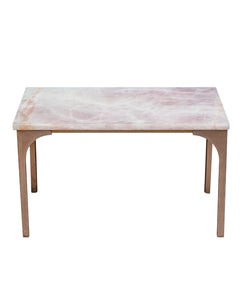 STUDIO MAISON NURITA ROSE QUARTZ & BRASS COFFEE TABLE