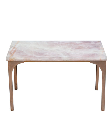 STUDIO MAISON NURITA ROSE QUARTZ & BRASS COFFEE TABLE