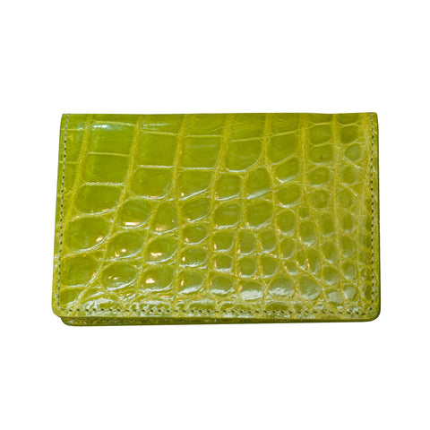 Contemporary Genuine Alligator Folding Cardholder