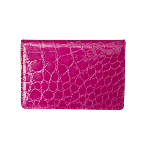 Contemporary Genuine Alligator Folding Cardholder