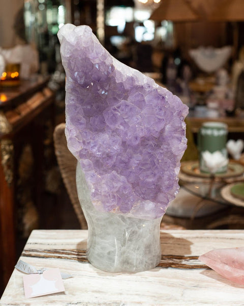 CONTEMPORARY LARGE SCALE AMETHYST 'MADONNA' SPECIMEN