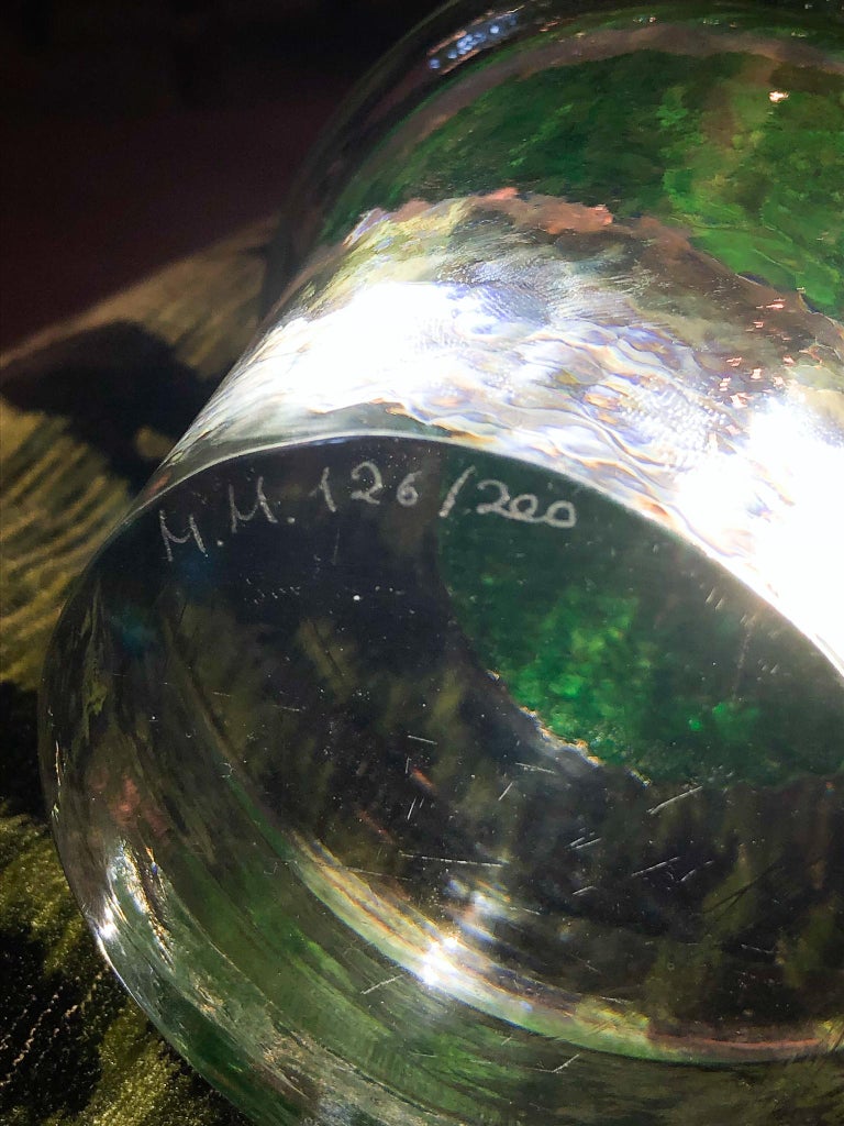 VINTAGE SET OF FOUR SIGNED MARTA MARZOTTO MURANO GLASS CACTUSES CIRCA 1990