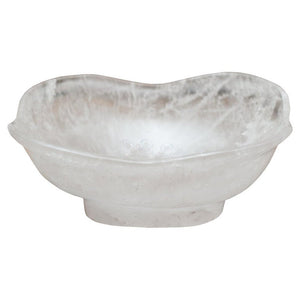 CONTEMPORARY ROCK CRYSTAL BOWL WITH FOOT