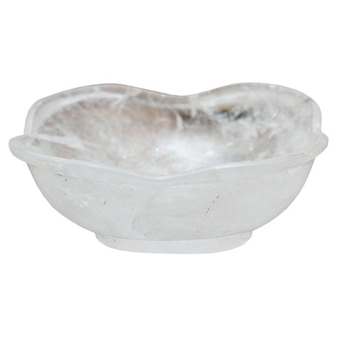 CONTEMPORARY ROCK CRYSTAL BOWL WITH FOOT