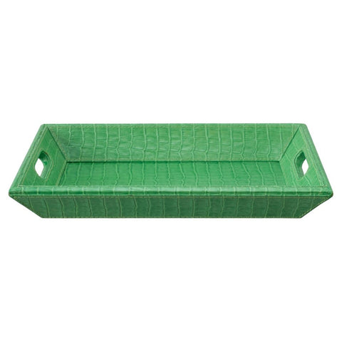 CONTEMPORARY CROCODILE EMBOSSED LEATHER TRAY