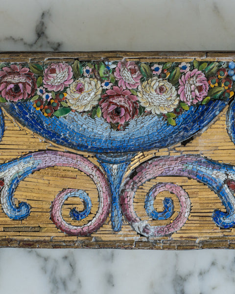 ANTIQUE MICRO MOSAIC PLAQUE
